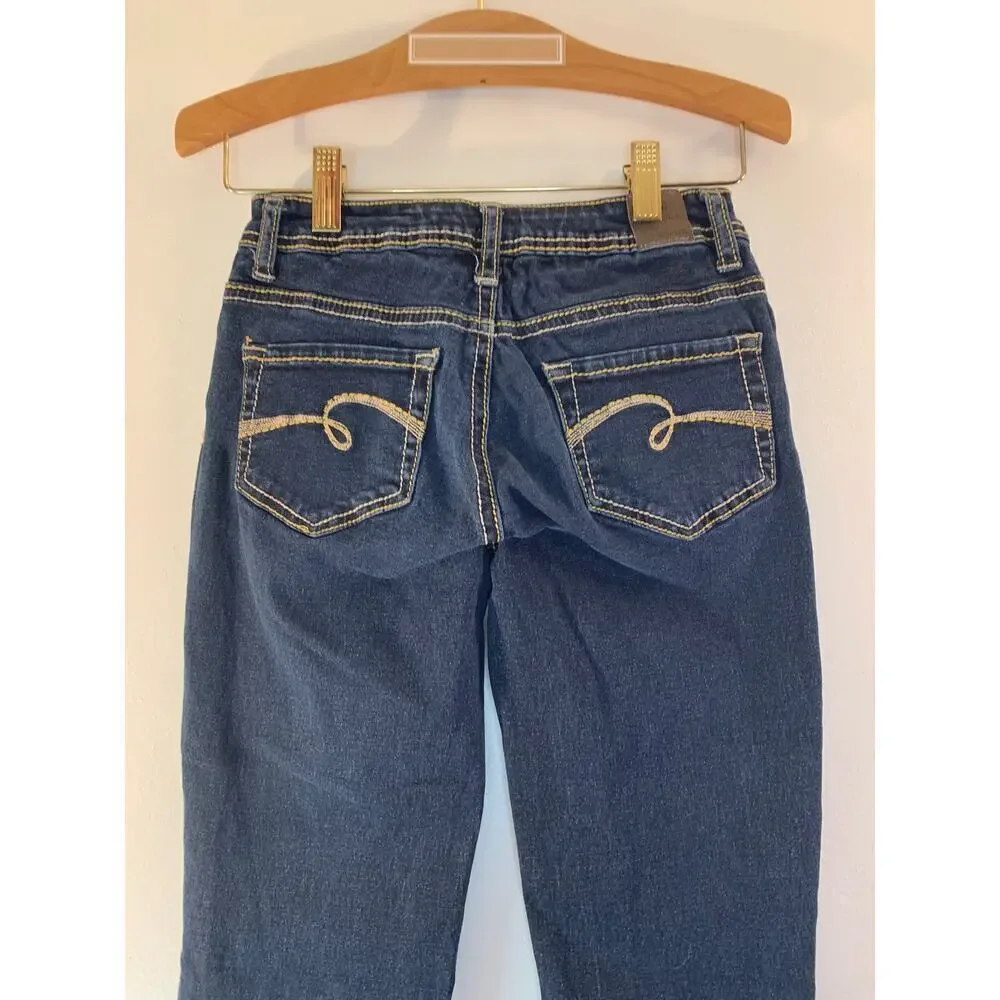 JUSTICE Girl’s Simply Low Dark Wash Jeans / Size: 12 Slim